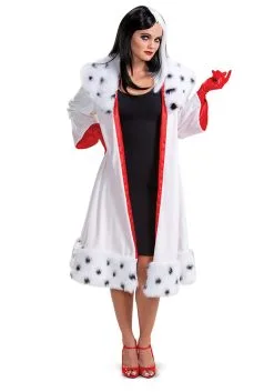 101 Dalmatians Animated Cruella Jacket Deluxe Costume For Women