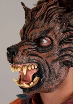 Brown Wolf Mask For Adults -Halloween Costumes Outlet Store adult brown wolf mask alt 3