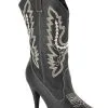 Adult Black Cowgirl Boots 2 Adult Black Cowgirl Boots -Halloween Costumes Outlet Store adult cowgirl boots