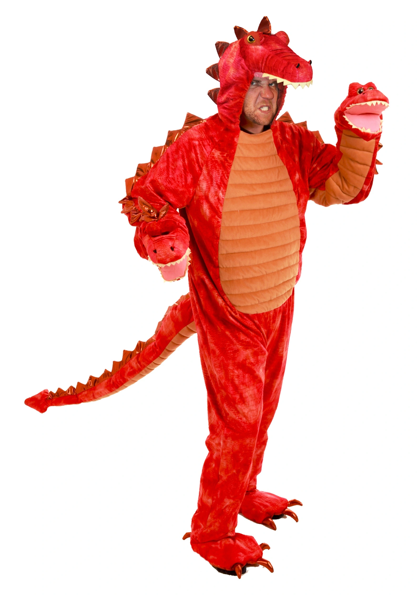 Adult Hydra Red Dragon Costume 3 Adult Hydra Red Dragon Costume