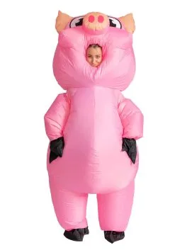 Adult Inflatable Piggy Costume -Halloween Costumes Outlet Store adult inflatable piggy costume alt 5