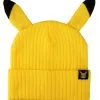Adult Pokémon Pikachu 3D Cosplay Cuff Beanie