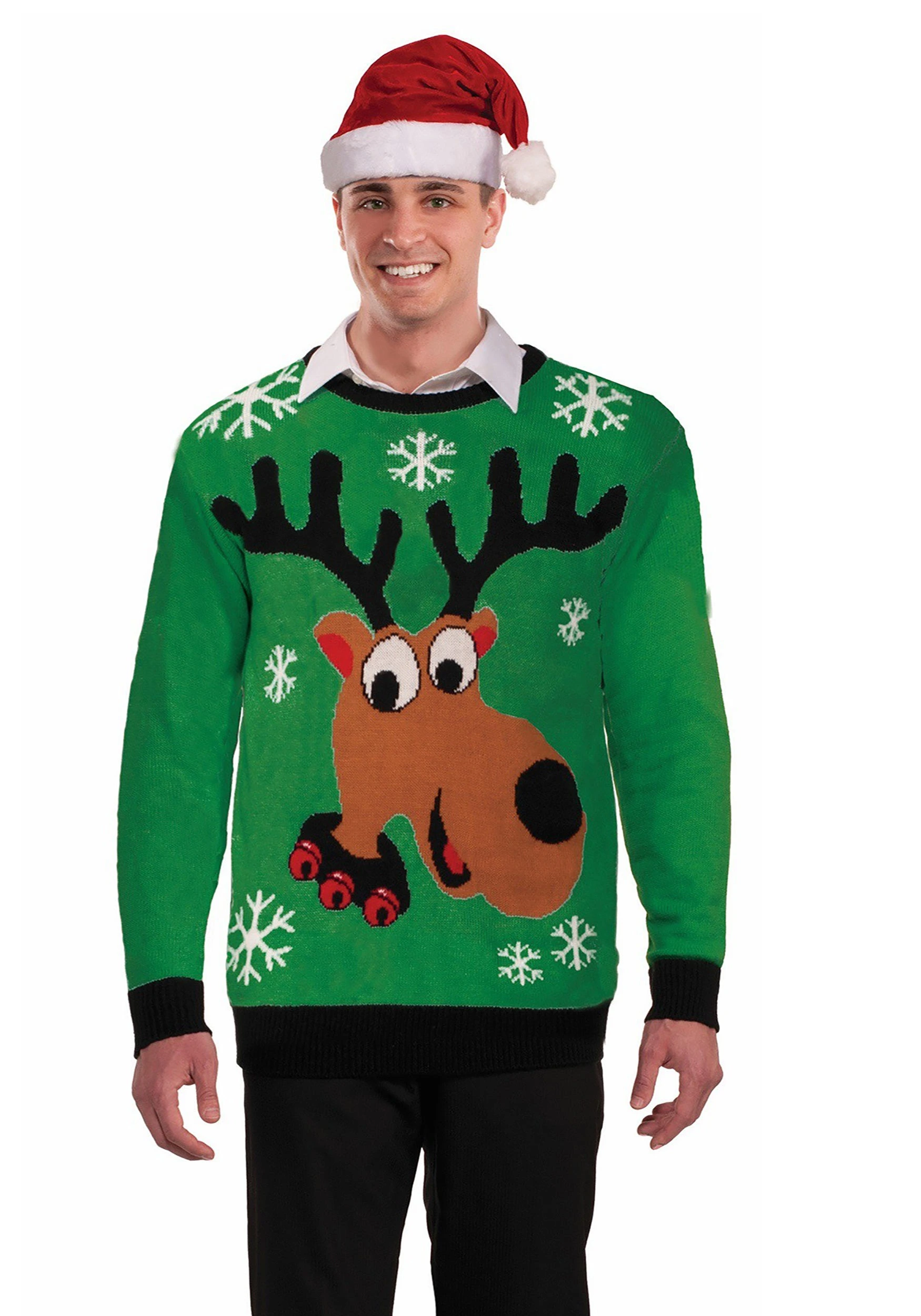 Adult Reindeer Ugly Christmas Sweater 3 Adult Reindeer Ugly Christmas Sweater