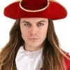 Rum Pirate Red Costume Hat For Adults