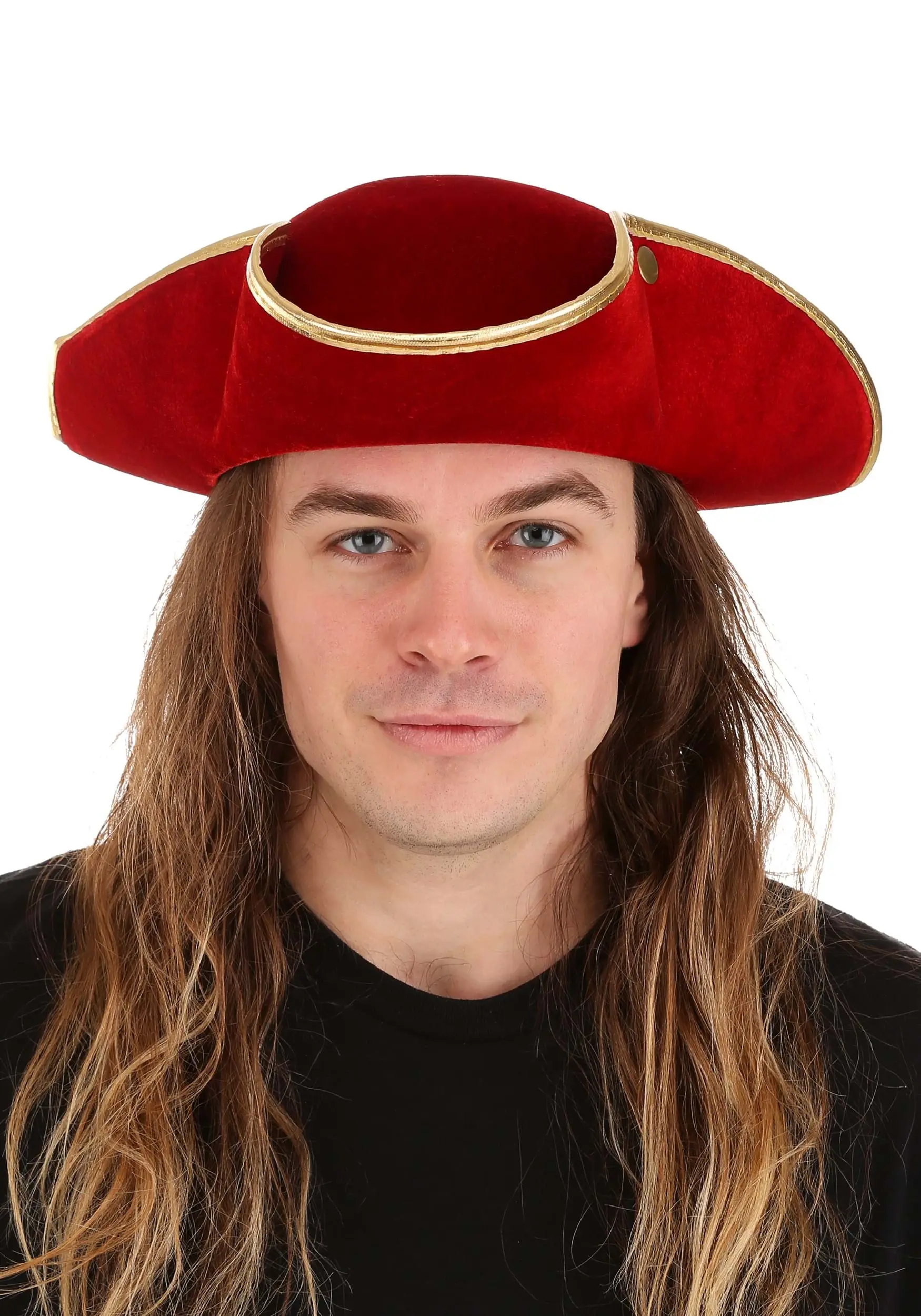 Rum Pirate Red Costume Hat For Adults 6 Rum Pirate Red Costume Hat For Adults - Image 4