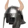 Silver Horned Adult Helmet