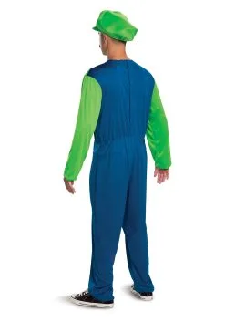 Adult Super Mario Classic Luigi Costume -Halloween Costumes Outlet Store adult super mario classic luigi costume alt 1