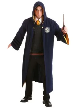 Vintage Harry Potter Hogwarts Hufflepuff Robe -Halloween Costumes Outlet Store adult vintage harry potter hogwarts hufflepuff rob alt 3