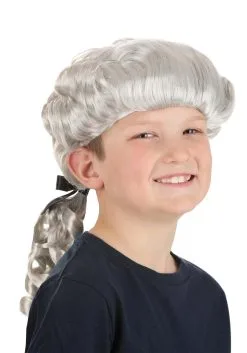 Kid's American Colonial Powdered Wig -Halloween Costumes Outlet Store american colonial powdered wig child alt 2