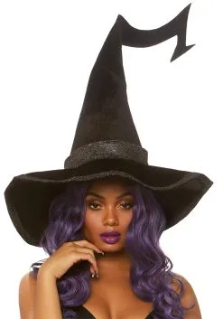 Bewitched Witch Hat-Velvet With Brim