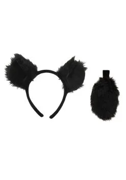 Black Bear | Ears Headband & Tail Kit -Halloween Costumes Outlet Store black bear ears headband tail kit alt 2
