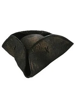 Black Caribbean Pirate Costume Hat Accessory