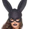 Black Glitter Bunny Mask -Halloween Costumes Outlet Store black glitter bunny mask
