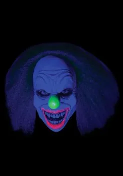Black Light Neon Scary Clown Mask -Halloween Costumes Outlet Store black light wild neon scary clown mask alt 1