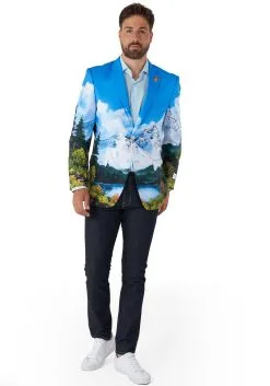 Men's Opposuit Bob Ross Blazer -Halloween Costumes Outlet Store bob ross blazer alt 1