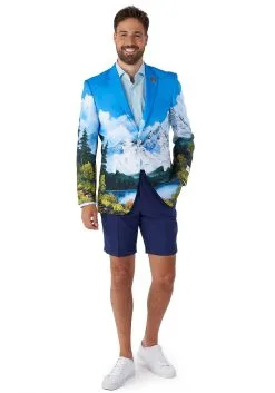 Men's Opposuit Bob Ross Blazer -Halloween Costumes Outlet Store bob ross blazer alt 4