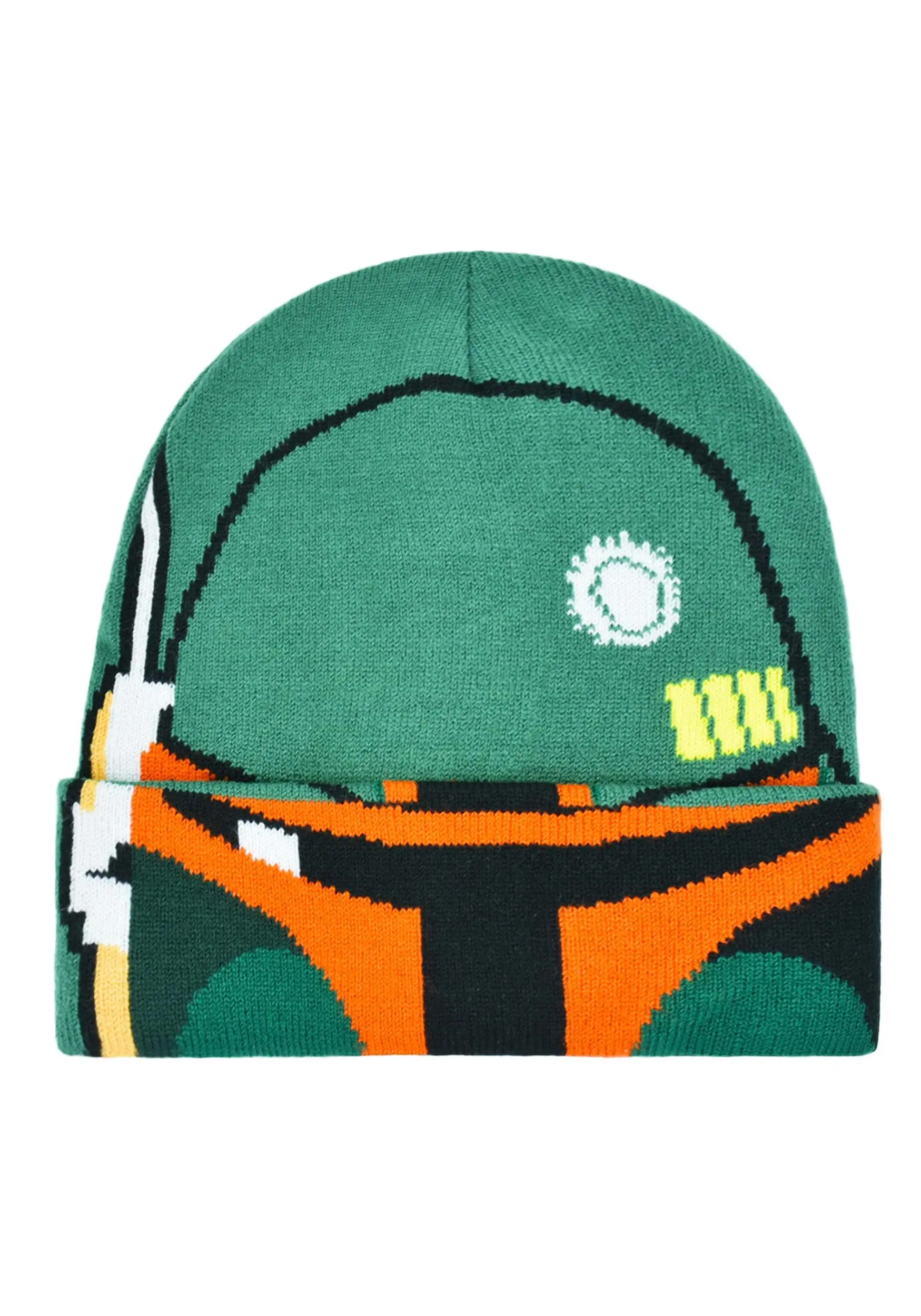 Star Wars Boba Fett Big Face Roll Down Intarsia Beanie 3 Star Wars Boba Fett Big Face Roll Down Intarsia Beanie