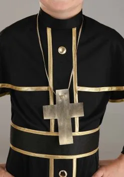 Deluxe Priest Costume For Boys -Halloween Costumes Outlet Store boys deluxe priest costume alt 2