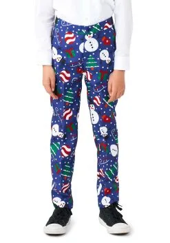 Suitmeister Christmas Snowman Boy's Blue Suit -Halloween Costumes Outlet Store boys suitmeister christmas snowman blue suit alt 4