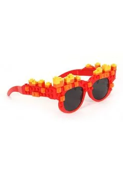 Red Bricky Blocks Glasses 8 Red Bricky Blocks Glasses -Halloween Costumes Outlet Store bricky blocks glasses red alt 1