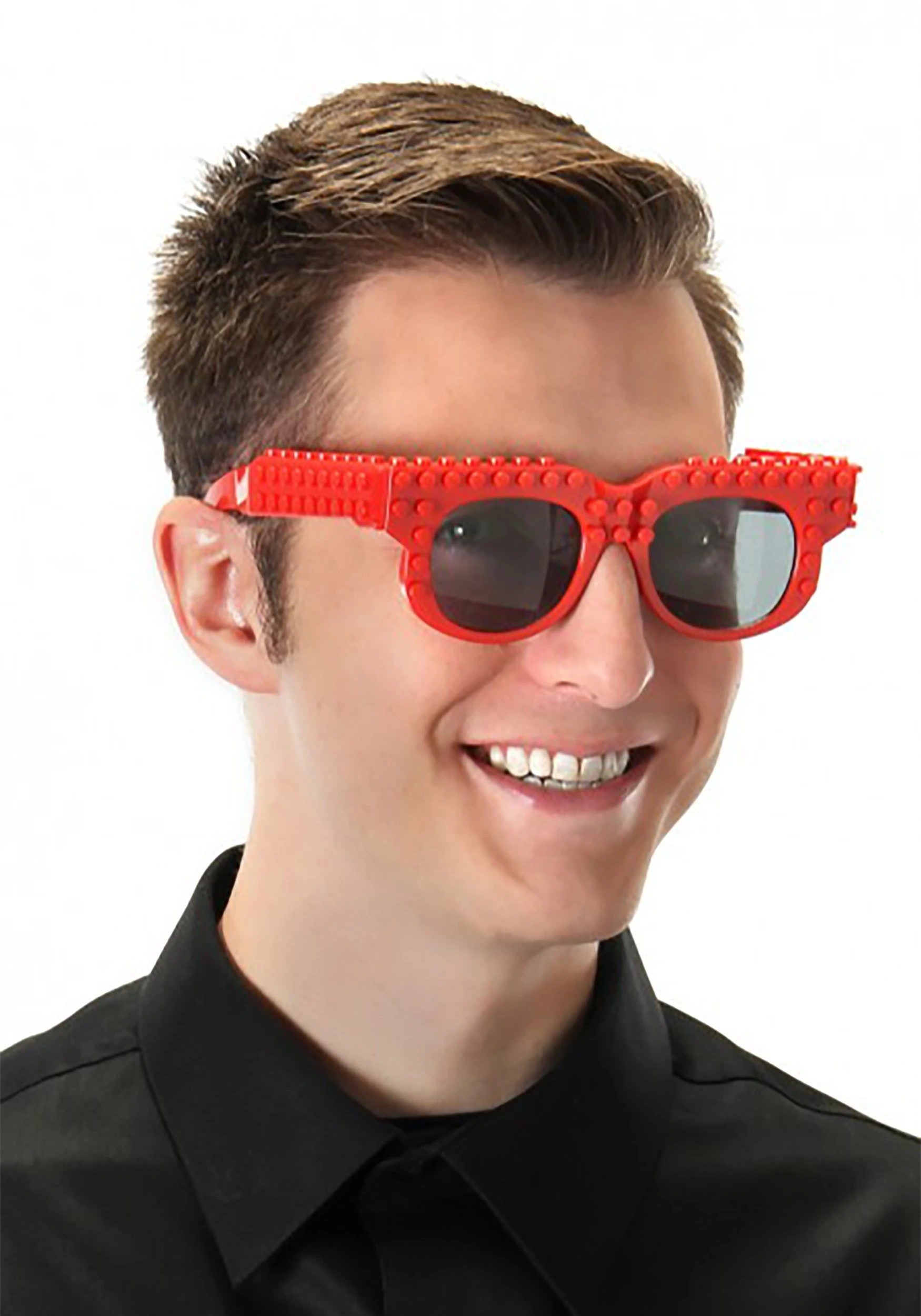 Red Bricky Blocks Glasses 3 Red Bricky Blocks Glasses
