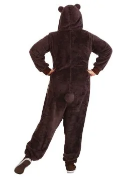 Plus Size Brown Bear Jumpsuit Costume -Halloween Costumes Outlet Store brown bear plus size onesie 1