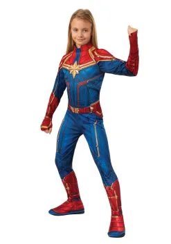 Captain Marvel Girl's Classic Costume