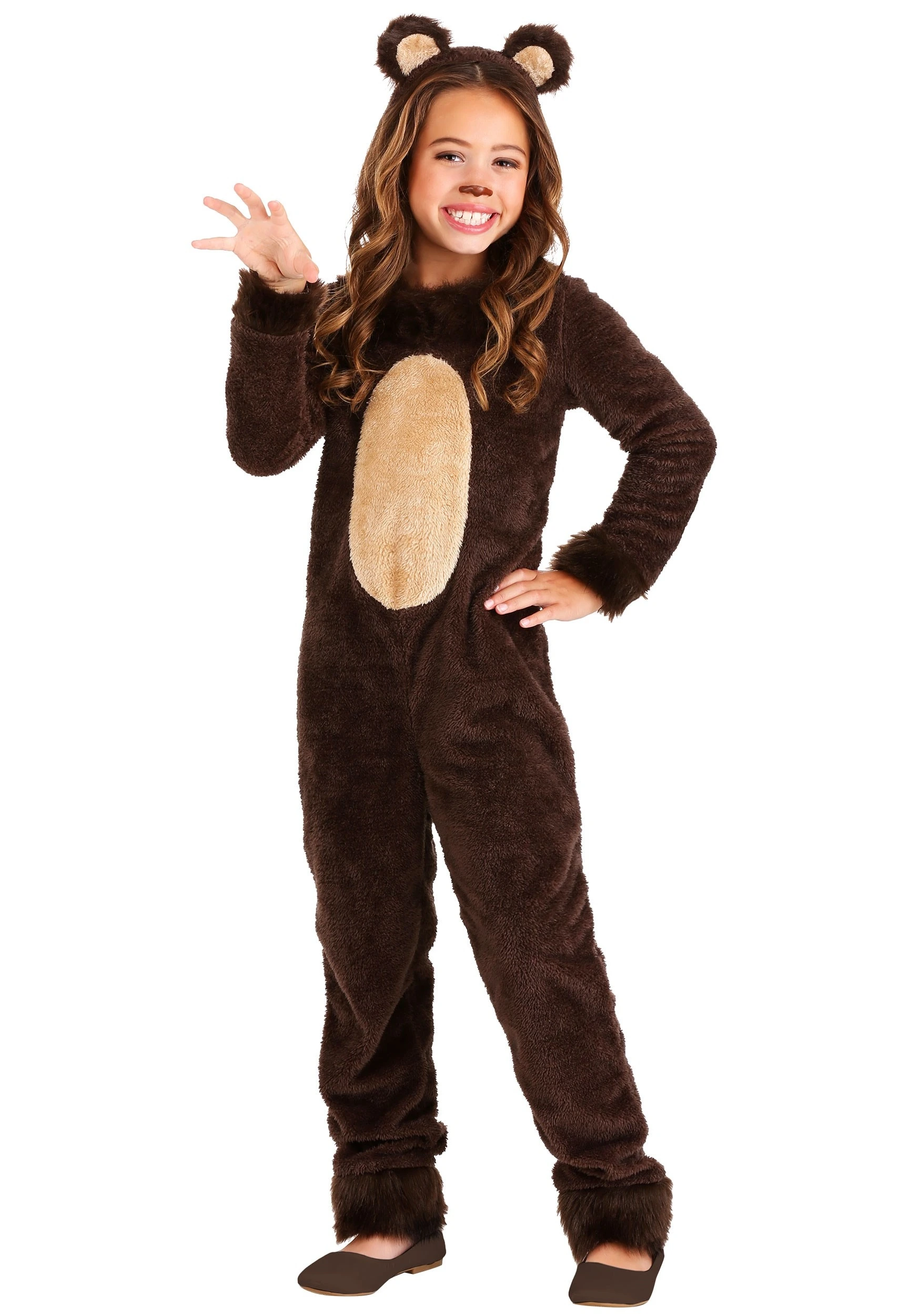 Girl's Brown Bear Costume 3 Girl's Brown Bear Costume