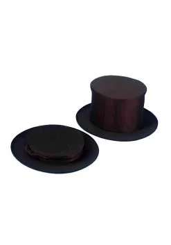 Collapsible Black Top Hat Accessory For Kids