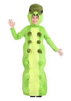 Green Caterpillar Costume For Children 7 Green Caterpillar Costume For Children -Halloween Costumes Outlet Store child green caterpillar costume alt 2