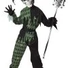 Kids Green Scary Jester Costume