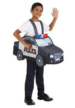 Ride In Police Car Costume For Kids -Halloween Costumes Outlet Store child police car costume alt 2