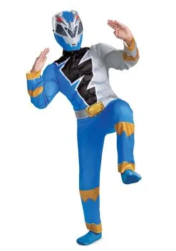 Power Rangers Dino Fury Blue Ranger Costume For Kids -Halloween Costumes Outlet Store child power rangers dino fury blue ranger costume alt 6
