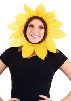 Sunflower Costume Hood For Adults