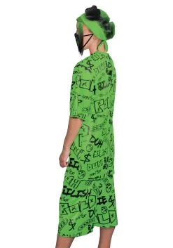 Kids Classic Green Billie Eilish Costume -Halloween Costumes Outlet Store childs classic green billie eilish costume alt 2
