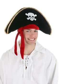 Classic Skull Pirate Hat For Adults