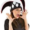 Court Jester Black & White Plush Hat -Halloween Costumes Outlet Store court jester plush hat black white