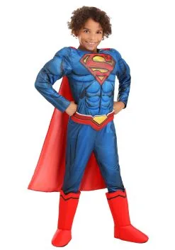 DC Comics Deluxe Kids Superman Costume -Halloween Costumes Outlet Store dc comics superman deluxe kids costume alt 7