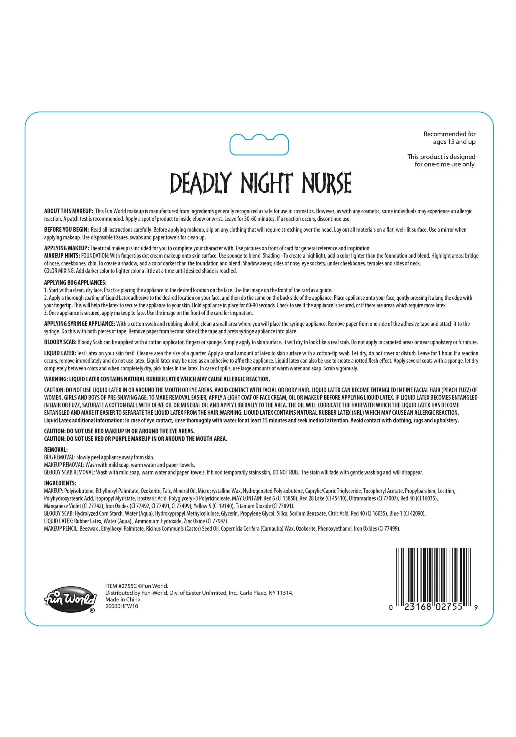 Deadly Night Nurse Makeup Accessory Kit 4 Deadly Night Nurse Makeup Accessory Kit - Image 2