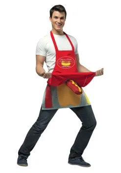 Dirty Hot Dog Apron -Halloween Costumes Outlet Store dirty apron hot dog alt 1