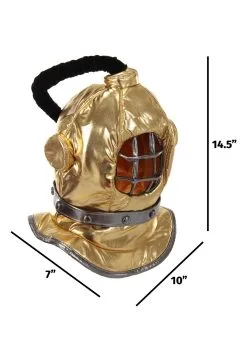 Gold Diving Bell Plush Helmet -Halloween Costumes Outlet Store diving bell plush helmet alt 4