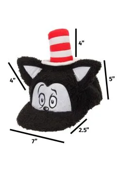 Dr. Seuss Cat In The Hat Fuzzy Adult Cap -Halloween Costumes Outlet Store dr seuss cat in the hat fuzzy cap alt 6