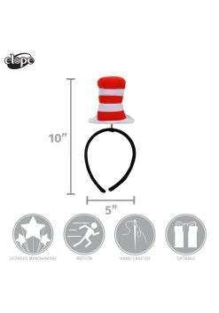 Dr. Seuss The Cat In The Hat Spring Headband Accessory -Halloween Costumes Outlet Store dr seuss the cat in the hat spring headband alt 3