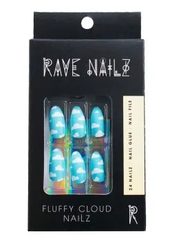 Press On Nails Fluffy Cloud Kit -Halloween Costumes Outlet Store fluffy cloud press on nails kit alt 1