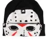Friday The 13th Jason Hockey Mask Roll Down Beanie