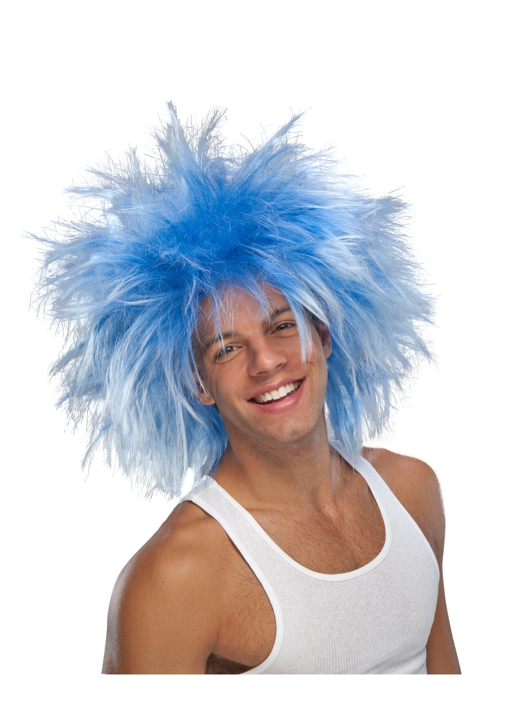 Funky Blue Punk Wig 3 Funky Blue Punk Wig