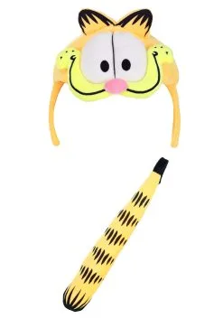 Garfield Soft Headband & Tail Costume Kit -Halloween Costumes Outlet Store garfield plush headband tail kit alt 4