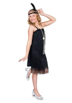 Black Flapper Girl's Costume