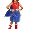 Caped Wonder Woman Costume For Girls