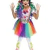 Girls Crazy Color Clown Costume -Halloween Costumes Outlet Store girls crazy color clown costume